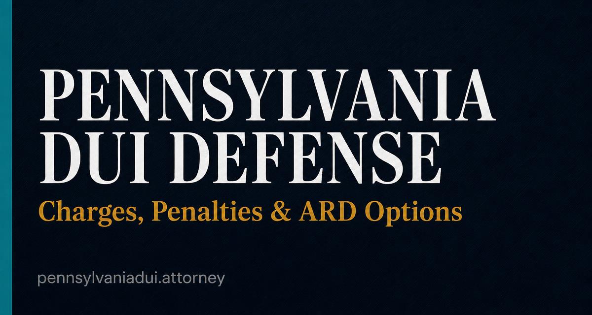 Ard Program Pa Dui Pennsylvania DUI Tiers Explained by BAC Level | Insights