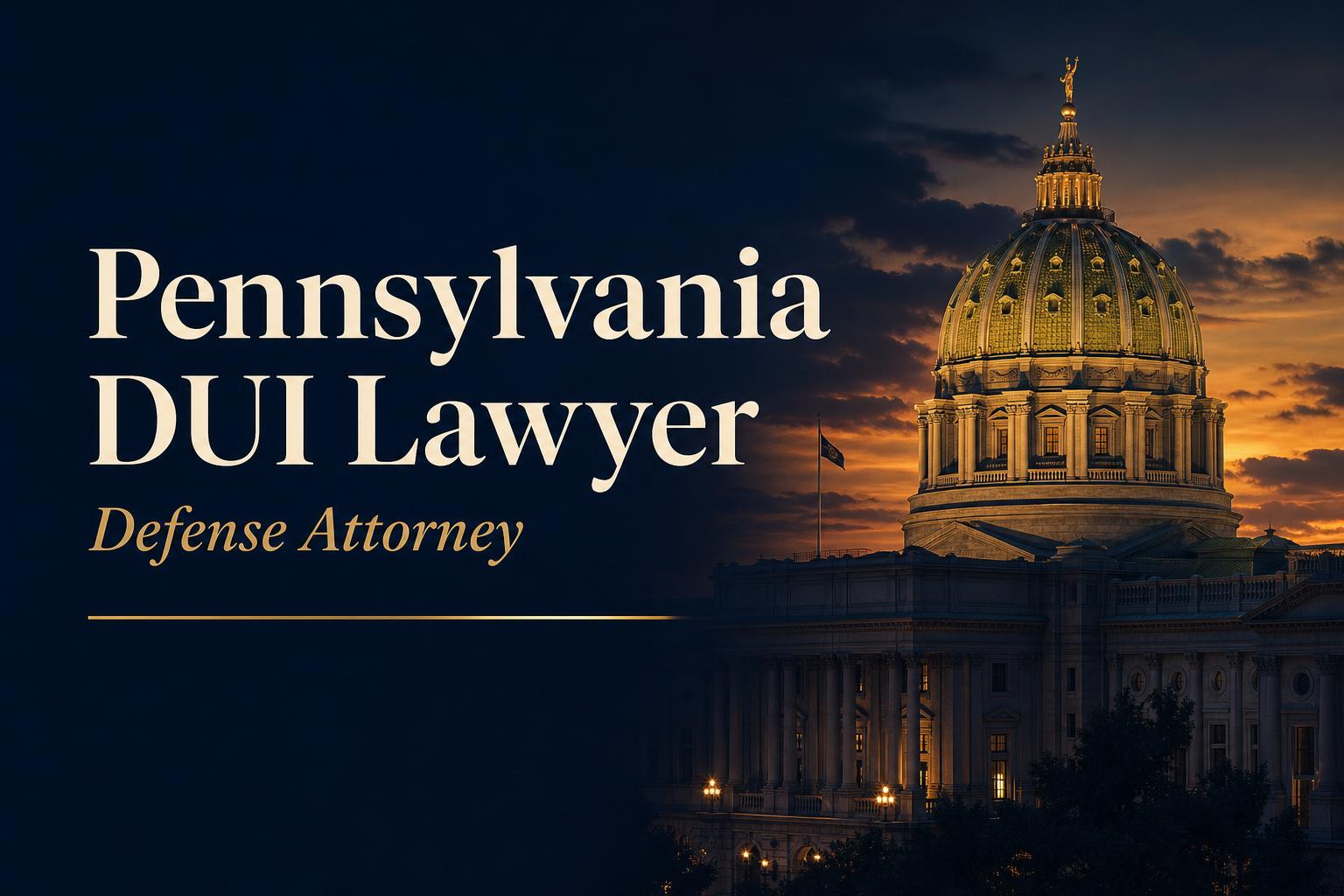 Pennsylvania DUI Lawyer | PA DUI Defense Attorney — Quinlan